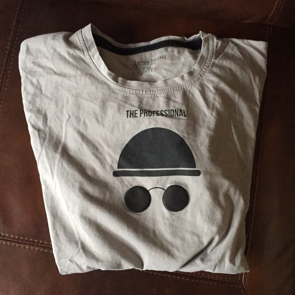 ARTISTI ITALIANI “The Professional" Gray Tee Shirt Size Fitted XL